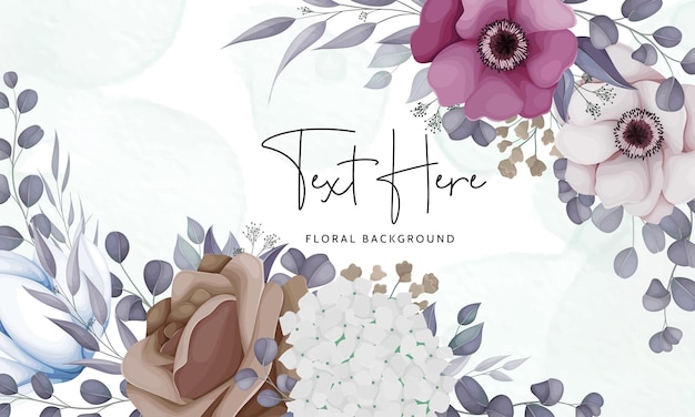 Free vector beautiful floral background design