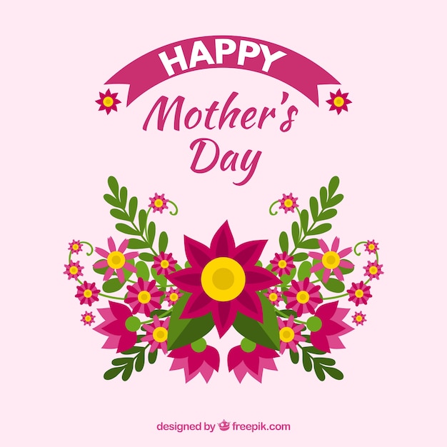 Free vector beautiful floral background of mother day