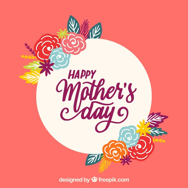 Free vector beautiful floral background of mother day