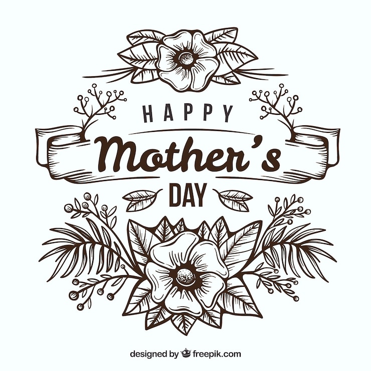 Free Vector beautiful floral background of mother day 