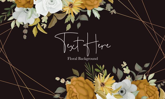 Beautiful floral background with autumn flowers