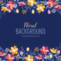 Free vector beautiful floral background with flat design