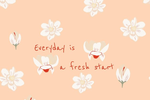 beautiful floral banner template magnolia illustration with inspirational quote