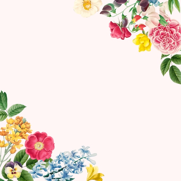 Beautiful floral border design vector