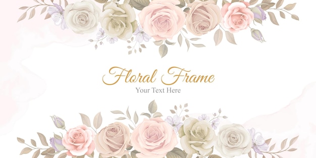 Beautiful floral frame background design
