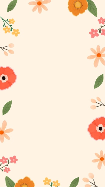 Beautiful floral frame design vector