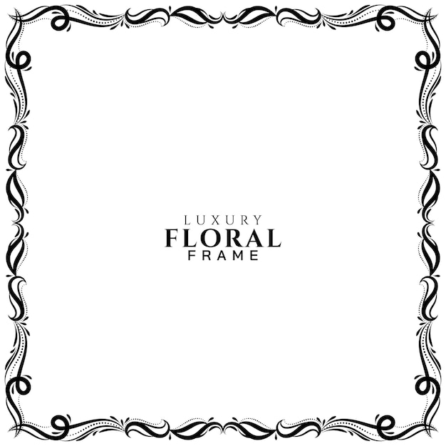 Beautiful floral frame elegant background