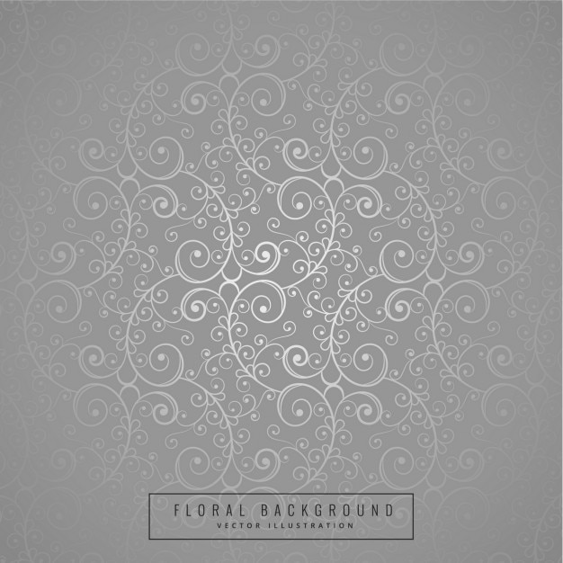 Free vector beautiful floral gray background