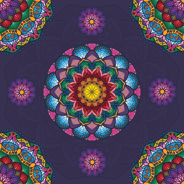 Vettore gratuito bella mandala floreale