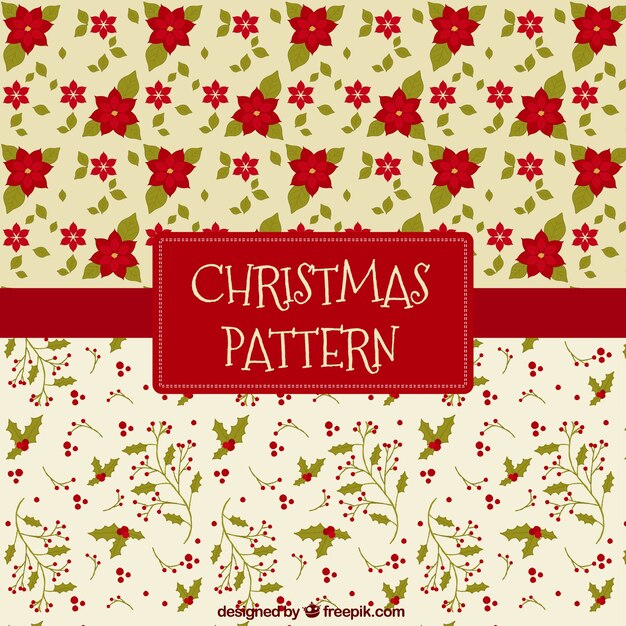 Beautiful floral patterns for christmas