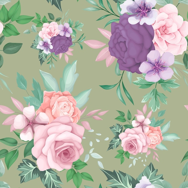 beautiful floral seamless pattern design