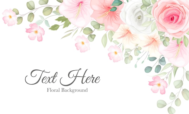 Free vector beautiful floral with soft floral ornament