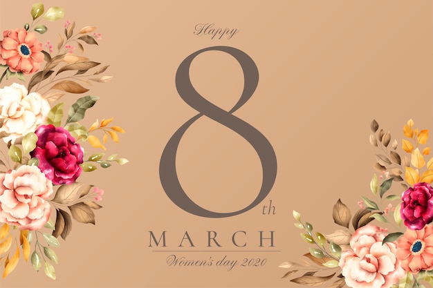 Free vector beautiful floral women's day background