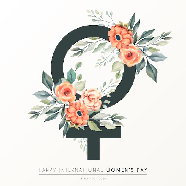 Free vector beautiful floral women's day background