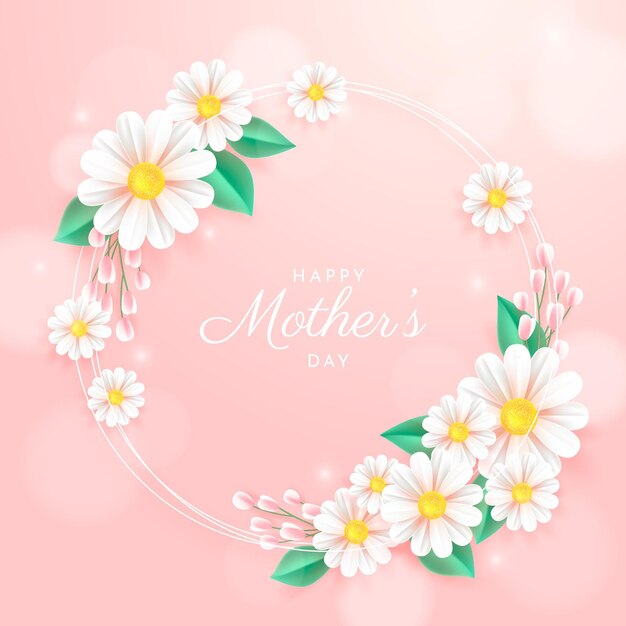 Free vector beautiful floral women's day frame