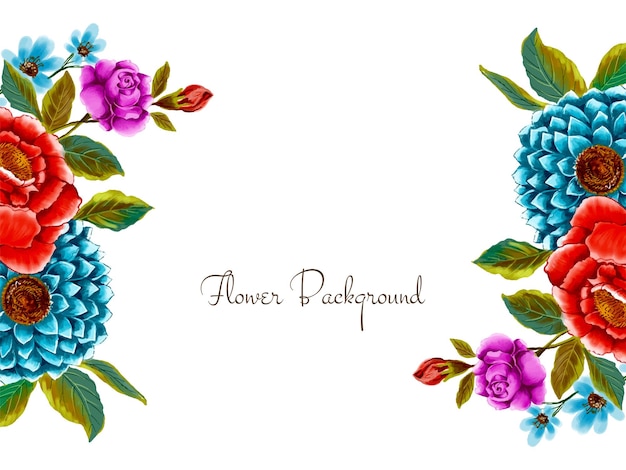 Бесплатное векторное изображение Красивый цветочный дизайн декоративный стильный фон