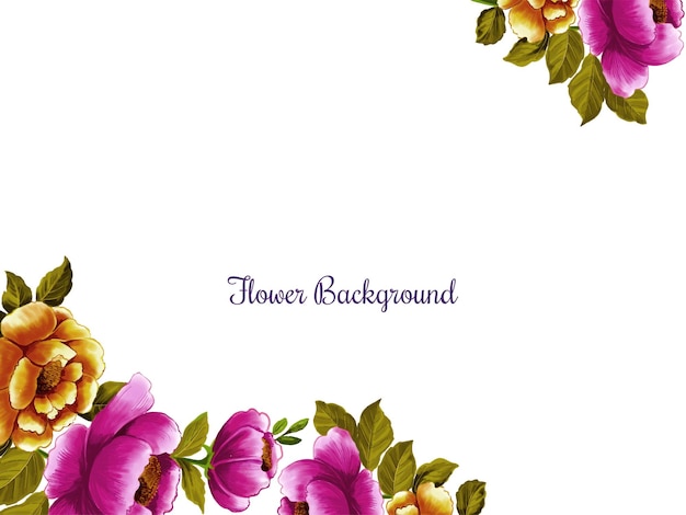 Free vector beautiful flower design elegant vintage background