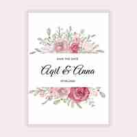 Free vector beautiful flower frame for wedding invitation