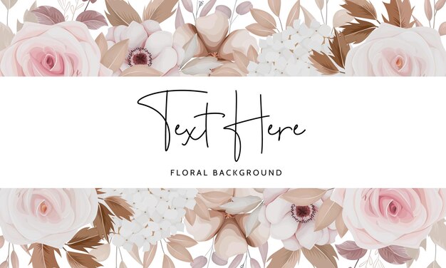 beautiful flower and leaves background design