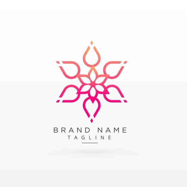 Beautiful flower logo concept design 