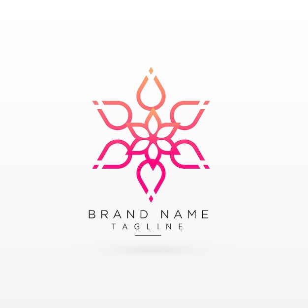 Beautiful flower logo concept design 