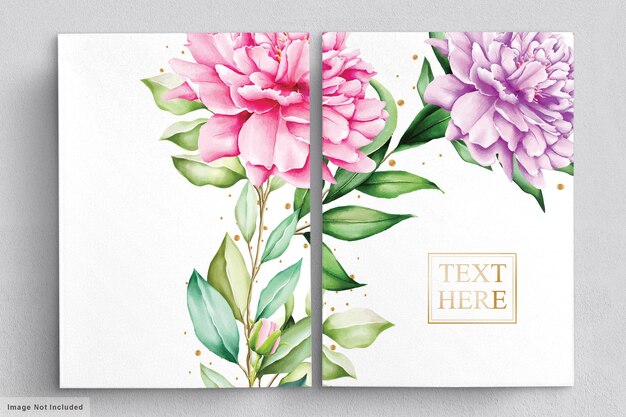 Beautiful flowers bouquets   watercolor set