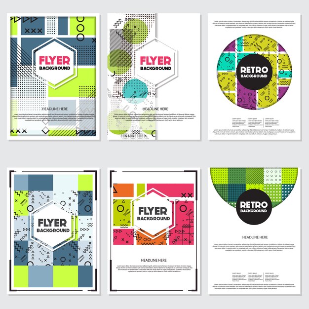 Beautiful flyer design collection