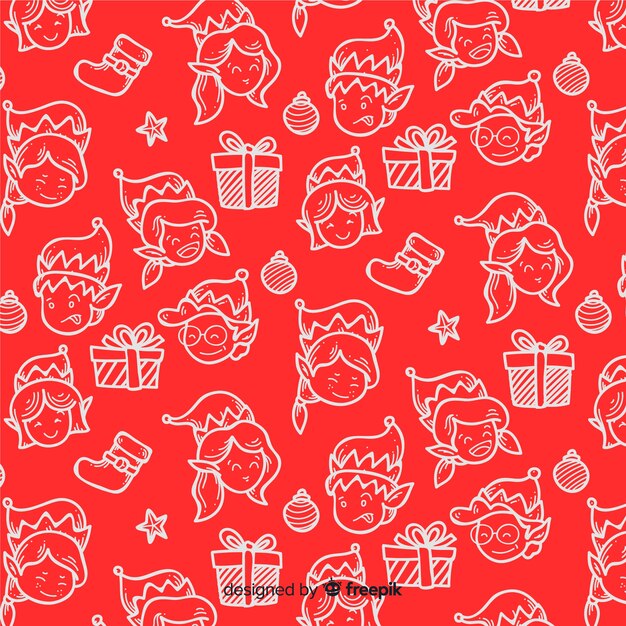 Beautiful funny christmas pattern