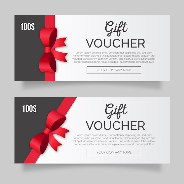 Free Vector beautiful gift voucher template