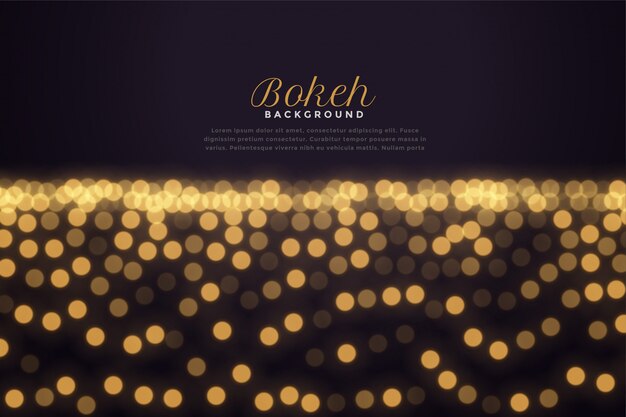 Beautiful golden bokeh light effect background 