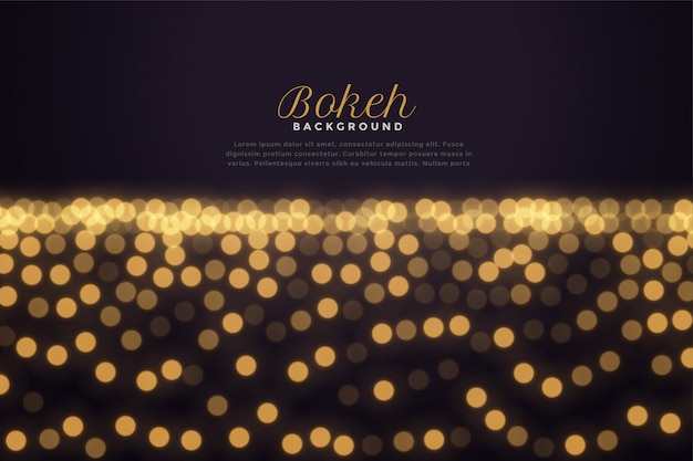 Beautiful golden bokeh light effect background 