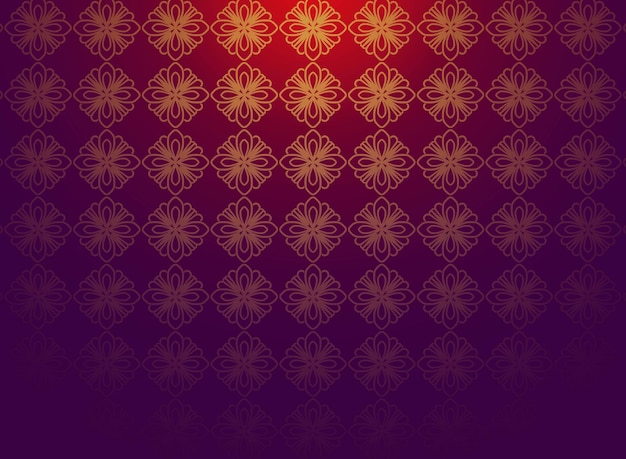 Free vector beautiful golden floral pattern luxury background
