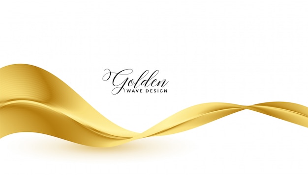 Beautiful golden flowing wave luxury background