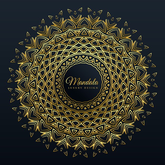 Beautiful golden mandala pattern background