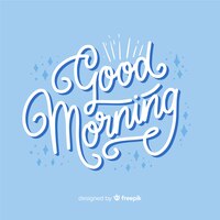 Free vector beautiful good morning lettering background