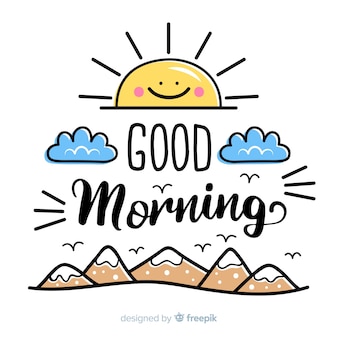 Beautiful good morning lettering background