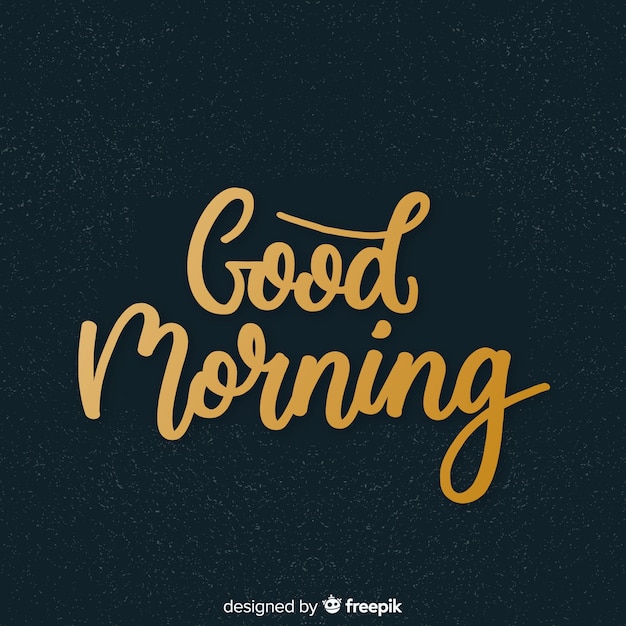 Beautiful good morning lettering background