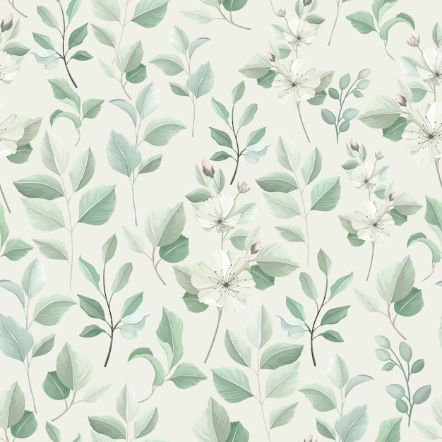 아름 다운 녹색 장미 원활한 패턴