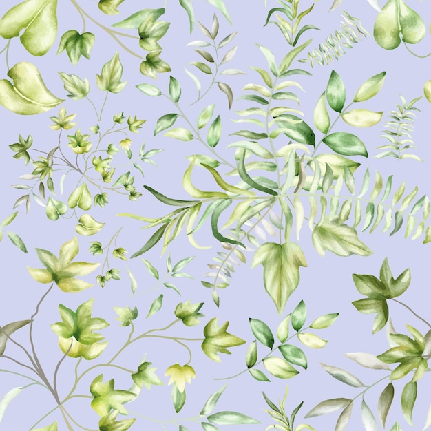 아름다운 녹지 잎 원활한 패턴 디자인
