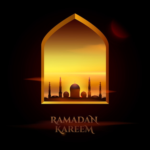 Бесплатное векторное изображение Красивые поздравления со священным месяцем рамадан карим