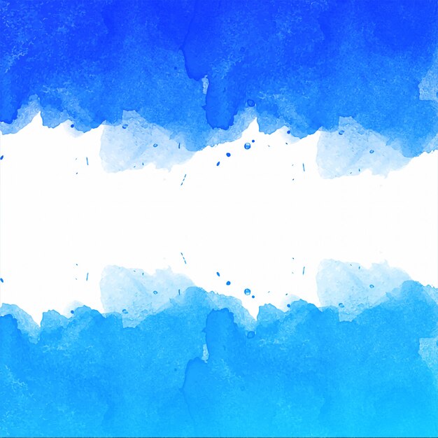 Beautiful hand draw blue watercolor background