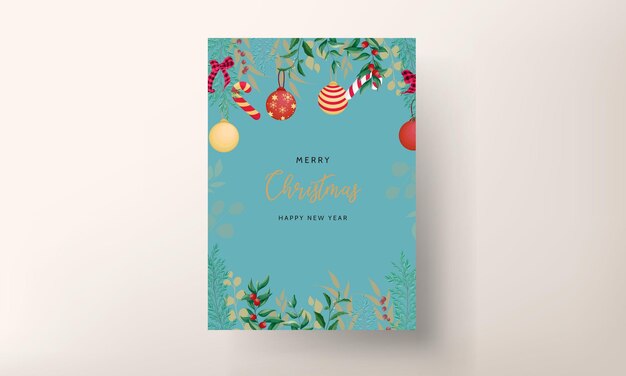 아름 다운 손 그리기 크리스마스 카드 디자인