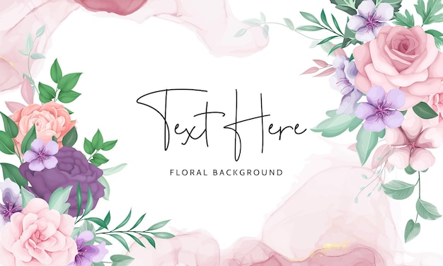 beautiful hand drawing floral background