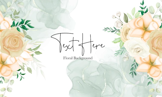 Free vector beautiful hand drawing soft floral background