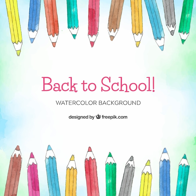 Free vector beautiful hand drawn back to school background