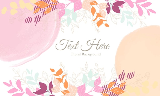 Free vector beautiful hand drawn floral background template