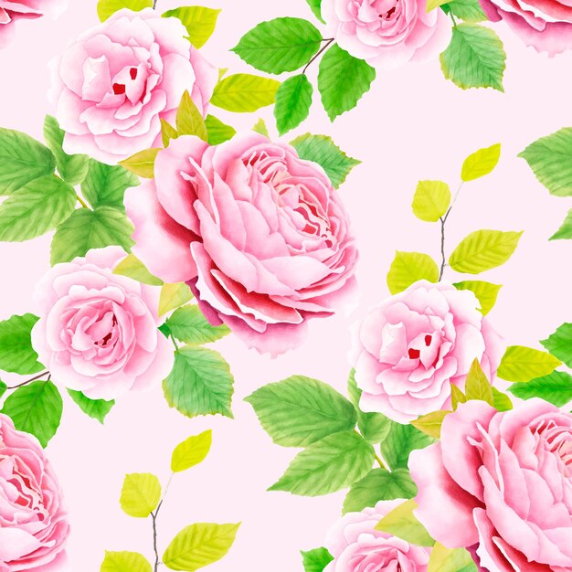 Free vector beautiful hand drawn floral seamless pattern