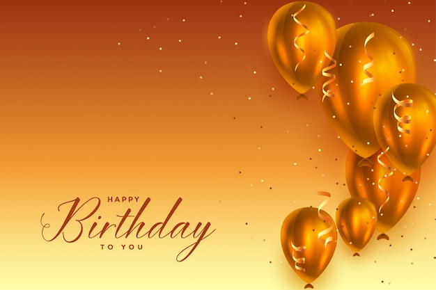 Beautiful happy birthday celebration balloons background