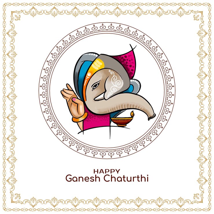 मुफ़्त वेक्टर beautiful happy ganesh chaturthi festival celebration greeting card vector