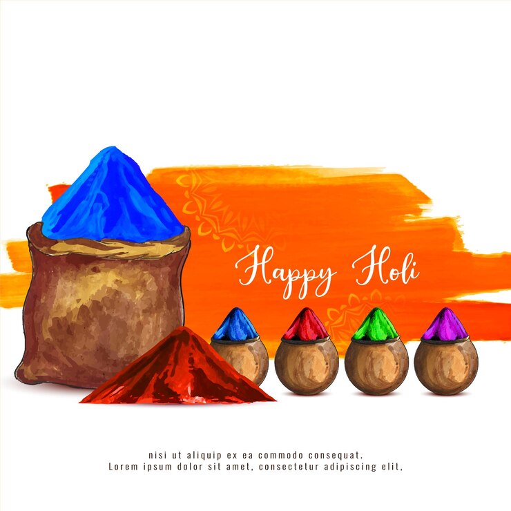 मुफ़्त वेक्टर beautiful happy holi indian festival background design